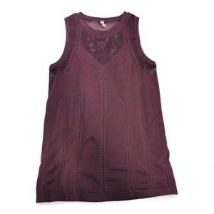 Athleta Purple Knit Tank Top, Size L